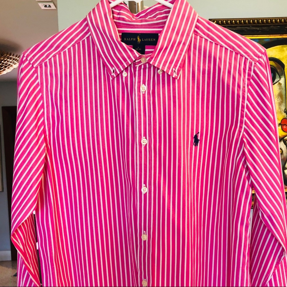 Ralph Lauren button down - Pink and white striped